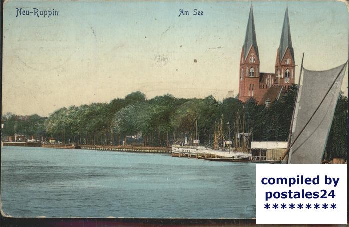 Neuruppin Seepartie mit Klosterkirche