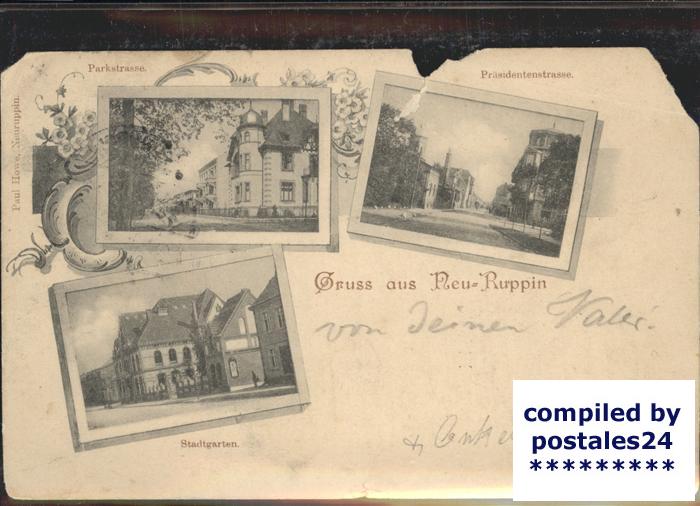 Neuruppin Parkstrasse Stadtgarten Präsidentenstra