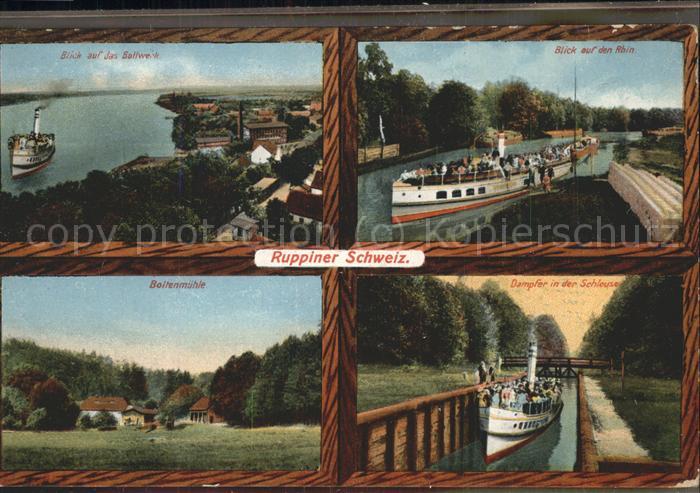 Neuruppin Bollwerk Dampfer Rhin Schleuse Boltenmü