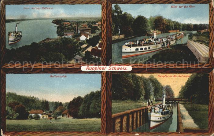 Neuruppin Bollwerk Rhin Dampfer Schleuse Boltenmü