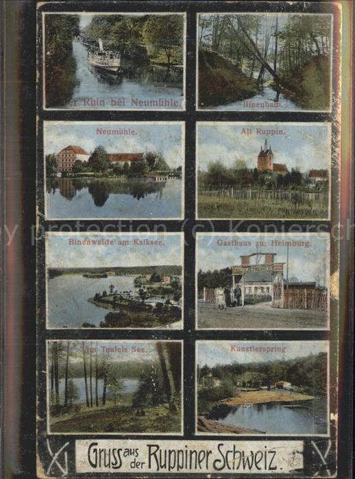 Ruppin Brandenburg Rhin Dampfer Binenbach Neumühle Altrupp