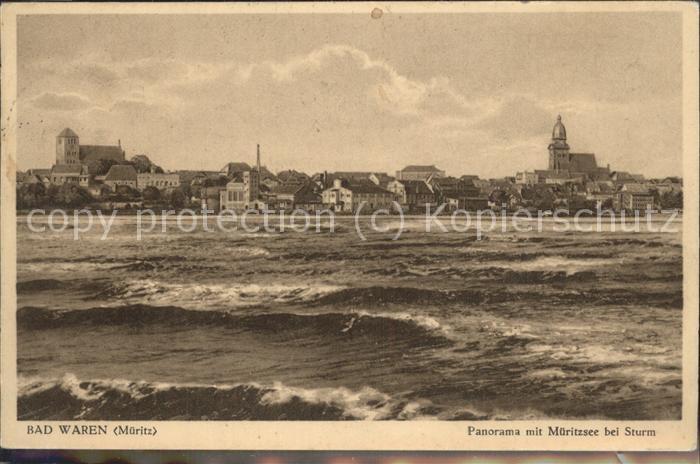 Waren Mueritz Müritzsee Panorama bei Sturm