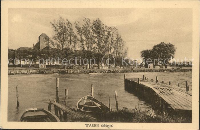 Waren Mueritz Panorama Bootsanlegestelle