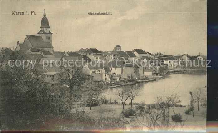 Waren Mueritz Stadtblick Kirche