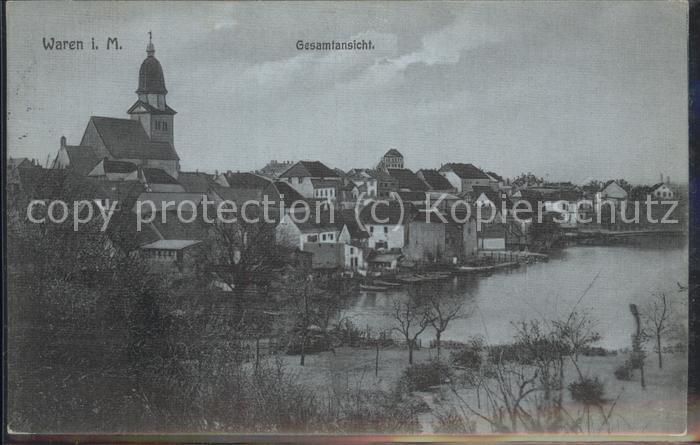 Waren Mueritz Stadtblick Kirche