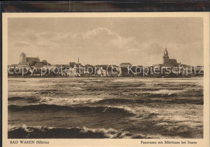 Waren Mueritz Panorama Sturm auf dem Mueritzsee