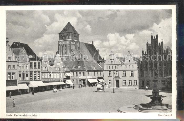 Greifswald Mecklenburg Vorpommern Marktplatz u.Marienkirche