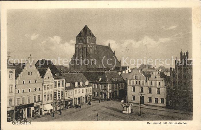 Greifswald Mecklenburg Vorpommern Markt u.Marienkirche