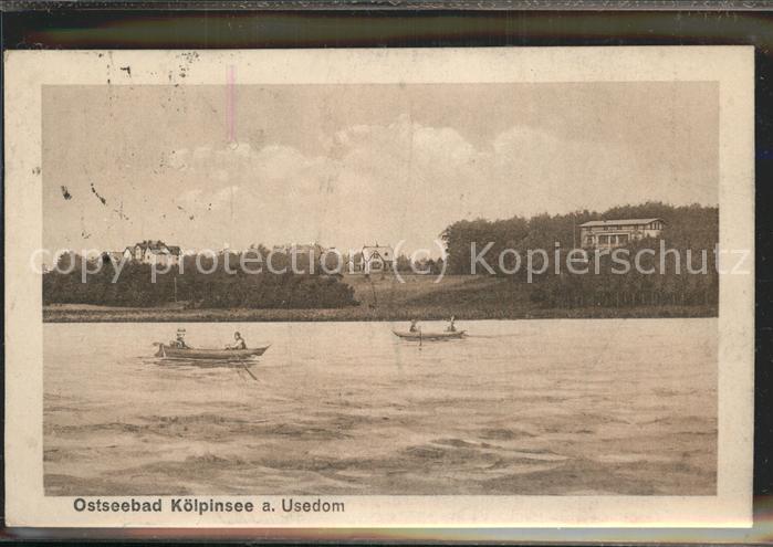 Usedom Mecklenburg-Vorpommern Koelpinsee Ruderboot