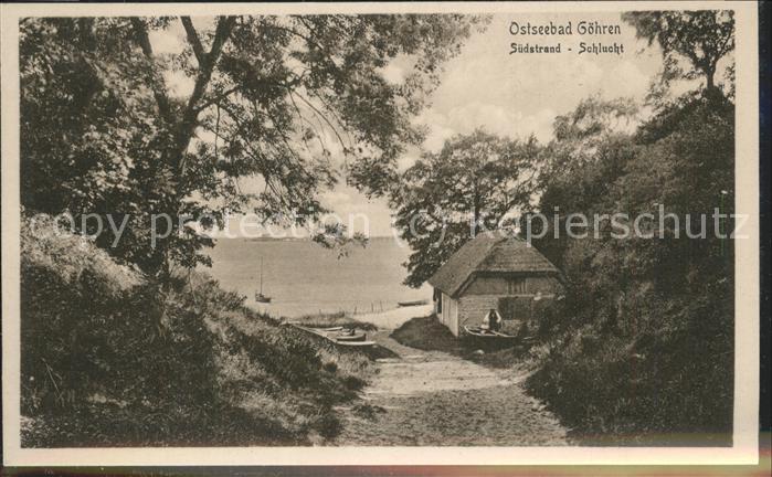 Goehren Ruegen Weg um Suedstrand Fischerhuette Schlucht