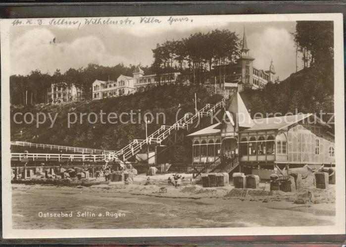 Sellin Ruegen Strand Steilküste Seebrücke