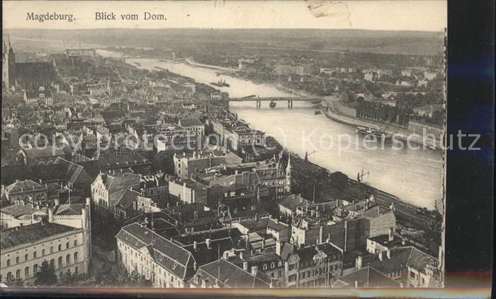 MAGDEBURG  CITY Panorama Blick vom Dom Elbe Br?cke