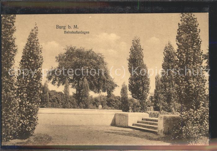 Burg Magdeburg Bahnhofsanlagen Park