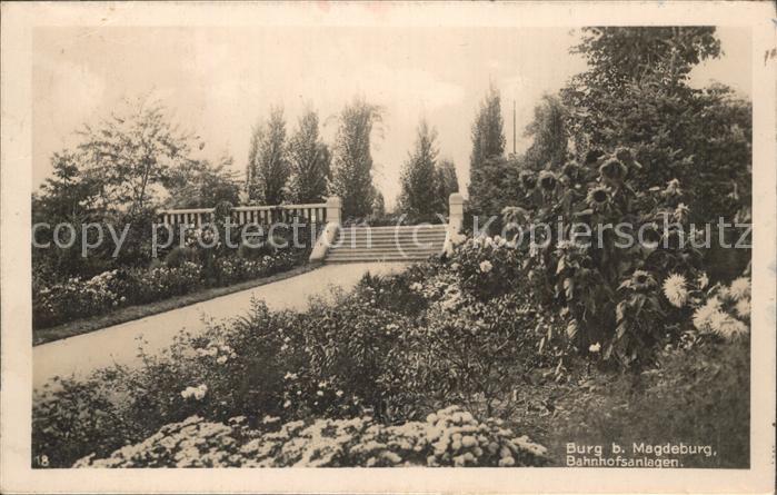 Burg Magdeburg Bahnhofsanlagen Park