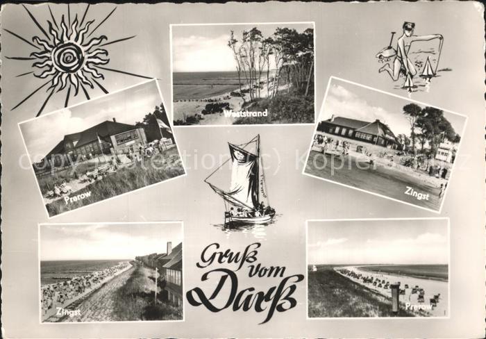 Darss Region Ostsee Teilansichten Prerow Strand Zingst Sege