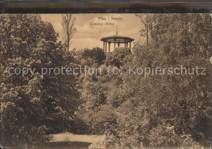 Plau See Klitzings Höhe auf dem Klüschenberg Pav