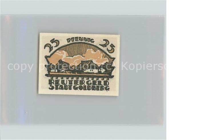 Goldberg Mecklenburg 25 Pfennig Reutergeld Bäuerliches Anwes