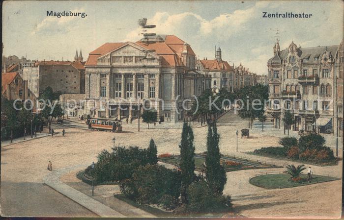 MAGDEBURG  CITY Zentraltheater Strassenbahn