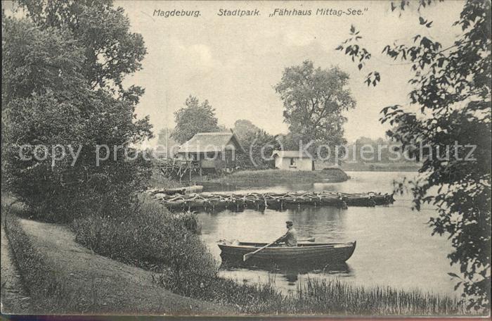 MAGDEBURG  CITY Stadtpark Faehrhaus Mittag-See
