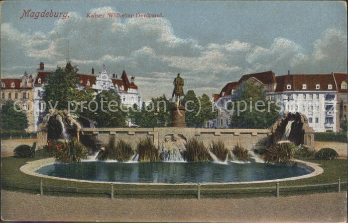 MAGDEBURG  CITY Kaiser Wilhelm-Denkmal Brunnen