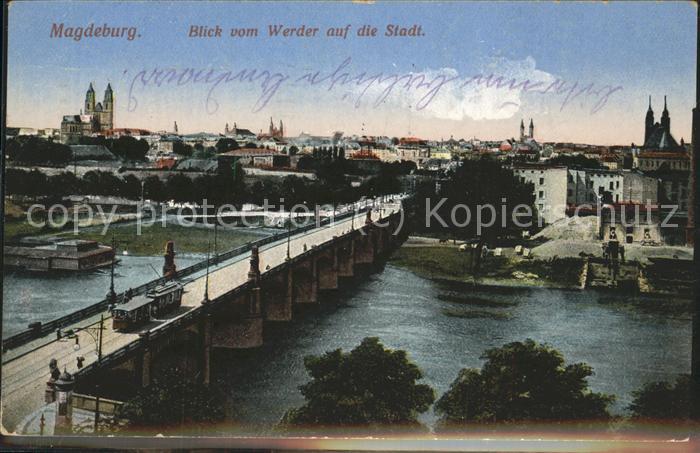 MAGDEBURG  CITY Werder Stadt Strassenbahn