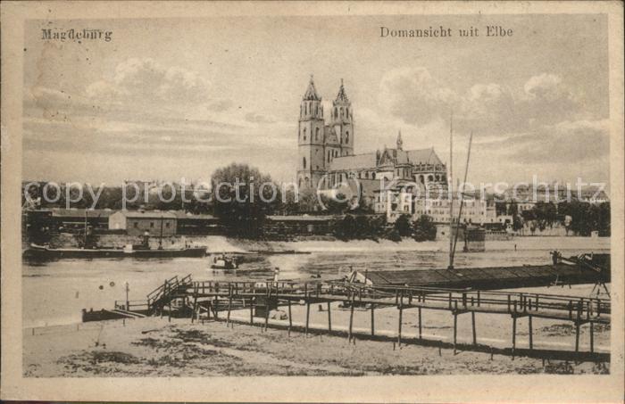 MAGDEBURG  CITY Domansicht Elbe