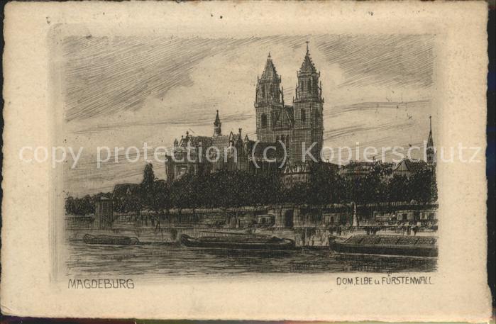 MAGDEBURG  CITY Dom Elbe Fuerstenwall