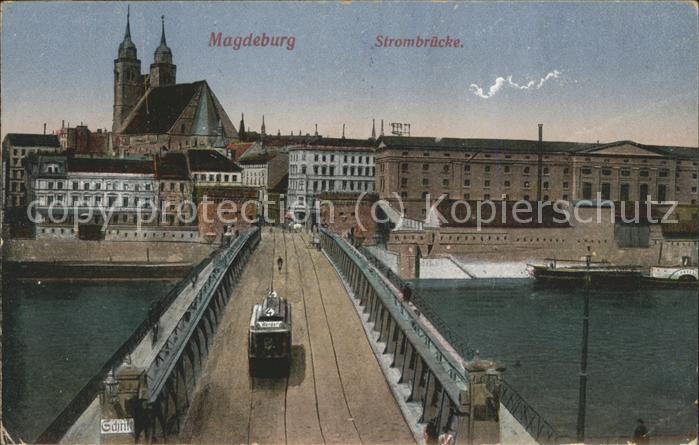 MAGDEBURG  CITY Strombruecke Strassenbahn