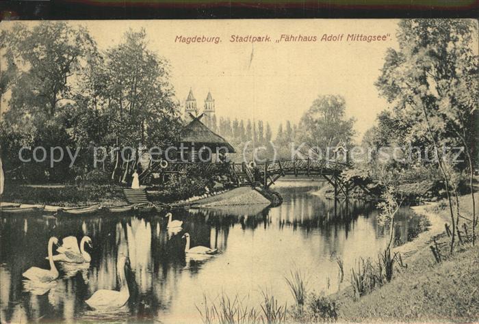 MAGDEBURG  CITY Stadtpark Faehrhaus Adolf Mittagsee