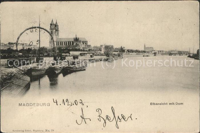 MAGDEBURG  CITY Elbansicht Dom