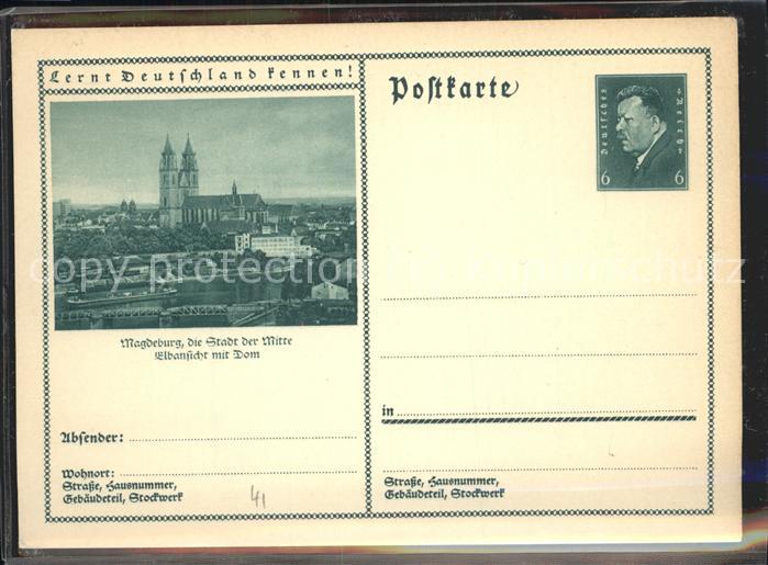 MAGDEBURG  CITY Elbansicht Dom