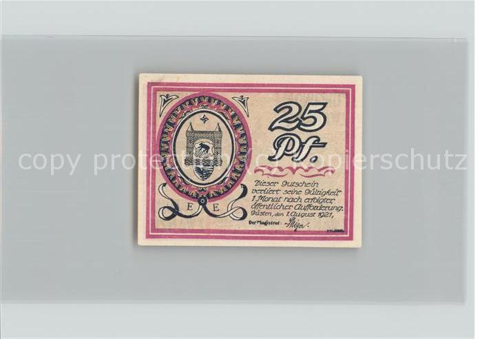 Guesten Anhalt 25 Mark Gutschein Kirchplatz