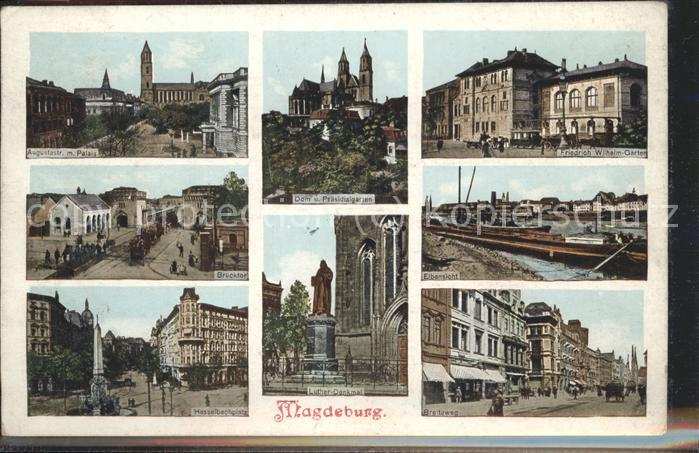 MAGDEBURG  CITY Elbansicht Friedrich Wilhelm Garten