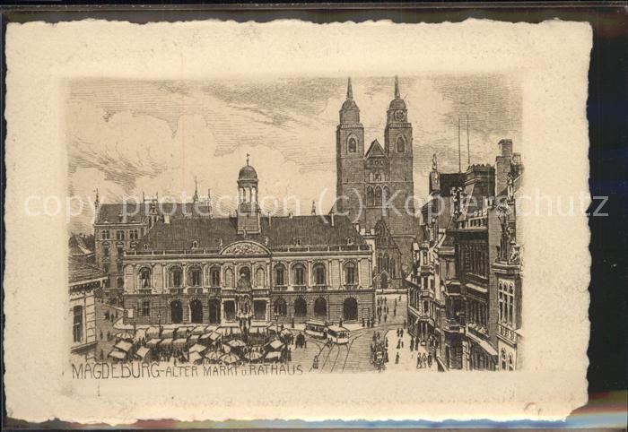 MAGDEBURG  CITY Alter Markt Rathaus
