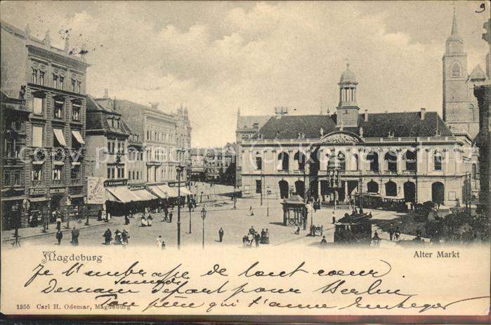 MAGDEBURG  CITY Alter Markt Strassenbahn