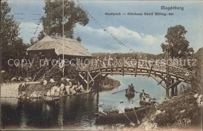Magdeburg Stadtpark Fährhaus Adolf Mittag See