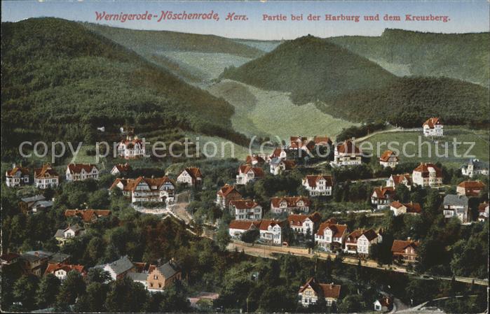 Wernigerode-Noeschenrode Partie an der Harburg u.d.Kreuzberg