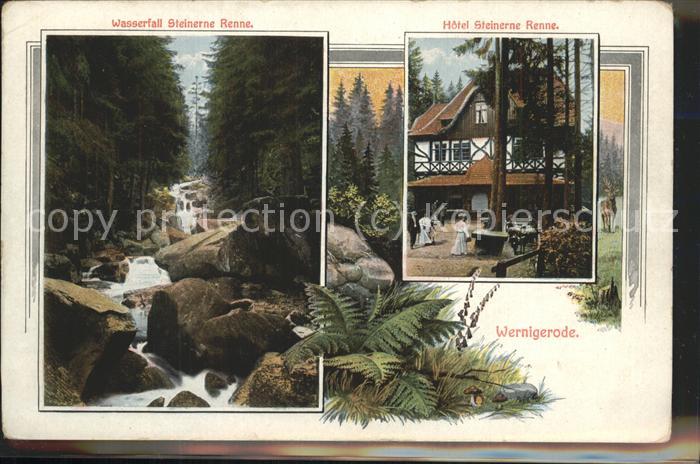 Wernigerode Harz Hotel Steinere Renne u.Wasserfall
