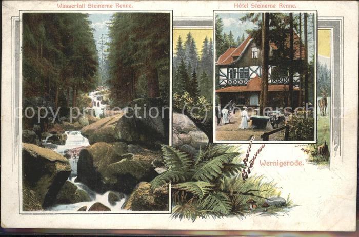 Wernigerode Harz Hotel Steinere Renne u.Wasserfall