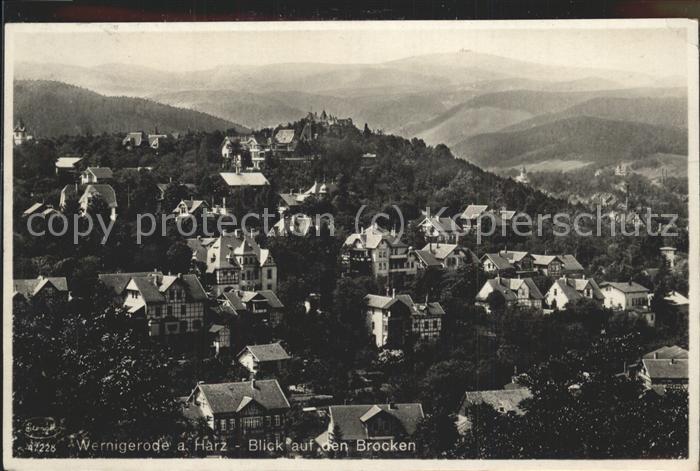 Wernigerode Harz Mit Blick auf den Brocken