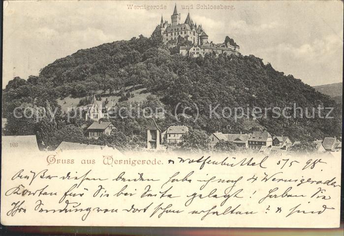 Wernigerode Harz Schloss mit Schlossberg