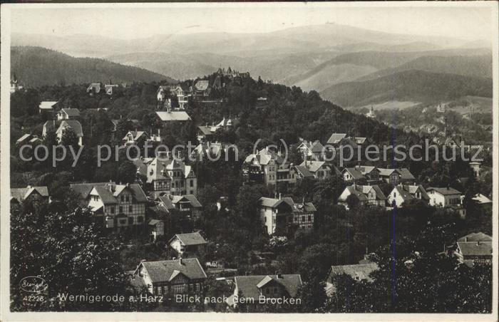 Wernigerode Harz Mit Blick auf den Brocken