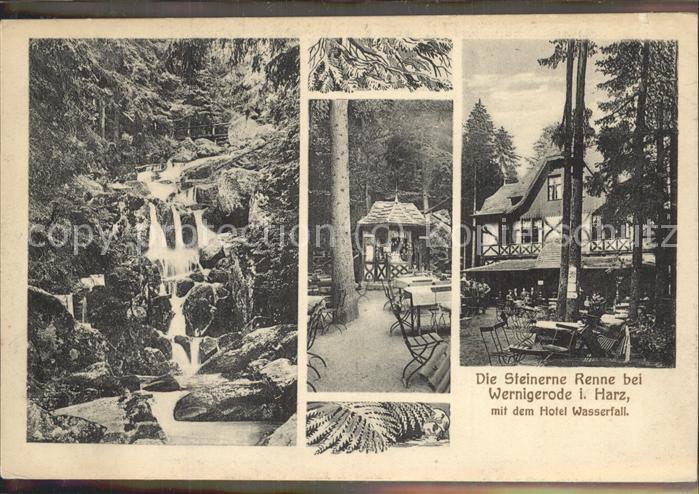 Wernigerode Harz Hotel Steinere Renne u.Wasserfall