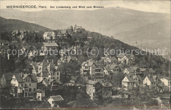 Wernigerode Harz Lindenberg mit Blick auf den Brocken