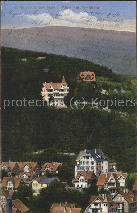 Wernigerode Harz Blick auf Sennhuette
