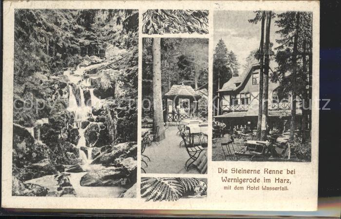 Wernigerode Harz Hotel Steinere Renne u.Wasserfall