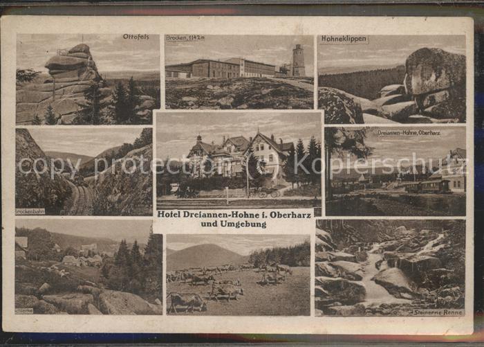 Wernigerode Harz Ottofels u.Hotel-Dreiannen-Hohne
