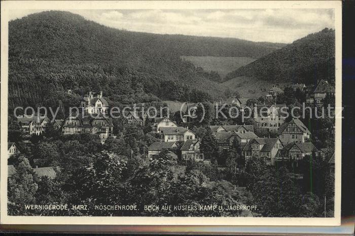 Wernigerode Harz Blick auf Kuesters Kamp u.Jaegerhof