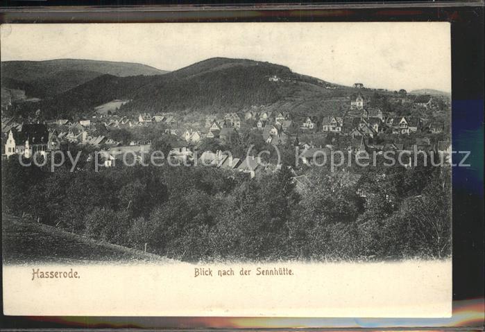 Wernigerode-Hasserode Blick zur Sennhuette