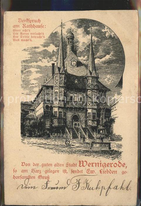 Wernigerode Harz Rathaus